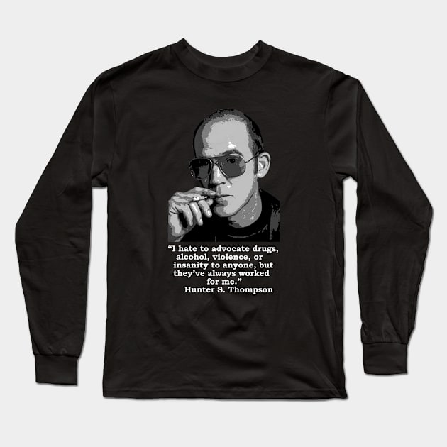 HST Advocating / White Lettering Long Sleeve T-Shirt by 21st Century Wombat